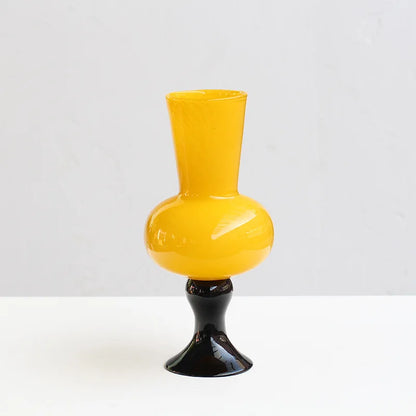 مزهرية زجاجية هندسية عتيقة من DecorBites™ لتزيين المنزل