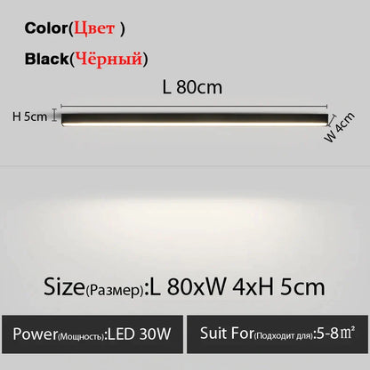 Lámpara de techo lineal LED DecorBites™ para sala de estar, comedor y dormitorio - Diseño minimalista