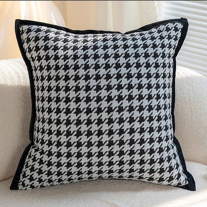 DecorBites™ Houndstooth Jacquard Pillowcase 45X45CM – Nordic Simple Decorative Throw Pillow Cover