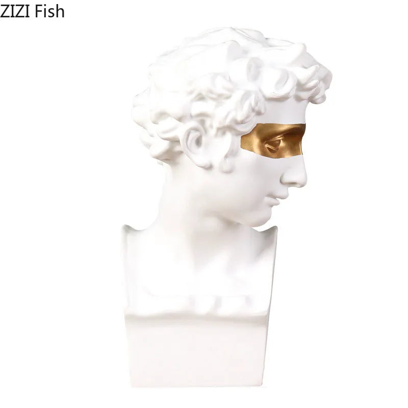 Gold Resin David Sculpture