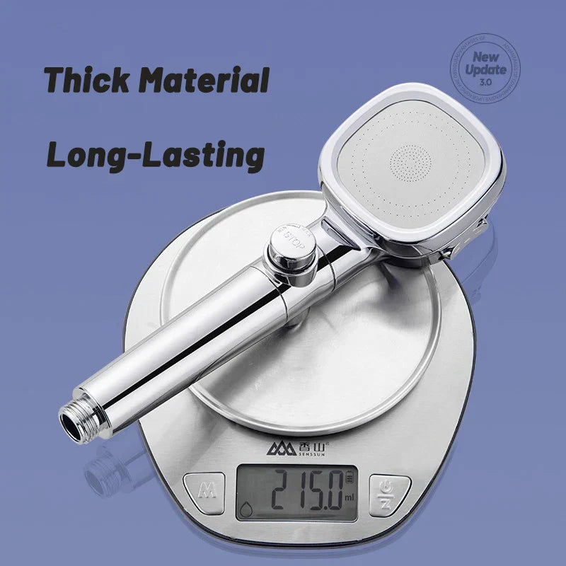 DecorBites™ High Pressure Shower Head: 3 Modes, One Click Water Stop, Filter Shower
