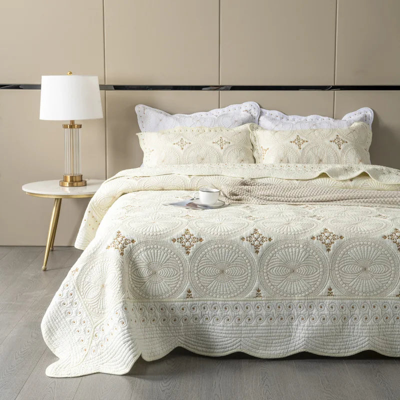 Gold Boho Cotton Quilt