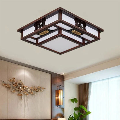 ديكوربايتس™ مصباح سقف LED من الخشب الصلب على الطراز العتيق لغرفة المعيشة وغرفة النوم والدراسة