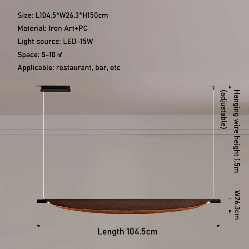 DecorBites™ LED Wabi Sabi Chandelier: Modern Japanese Dining Table Pendant Light for Home, Office, and Bar