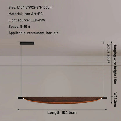 DecorBites™ LED Wabi Sabi Chandelier: Modern Japanese Dining Table Pendant Light for Home, Office, and Bar