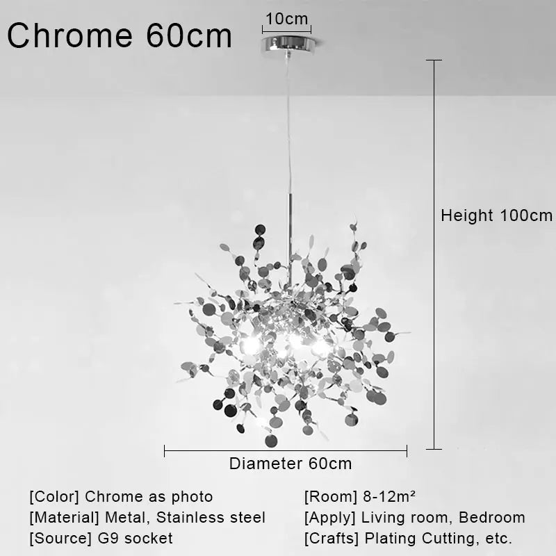 DecorBites™ Gold LED Ceiling Pendant Light Fixture for Home Decoration and Modern Living