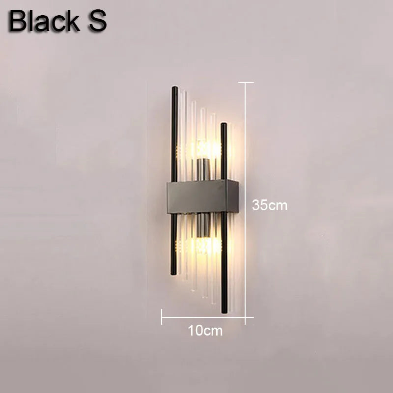 DecorBites™ Crystal Wall Lamp: Elegant LED Indoor Lighting for Living Room, Bedroom, Hotel, and TV Background