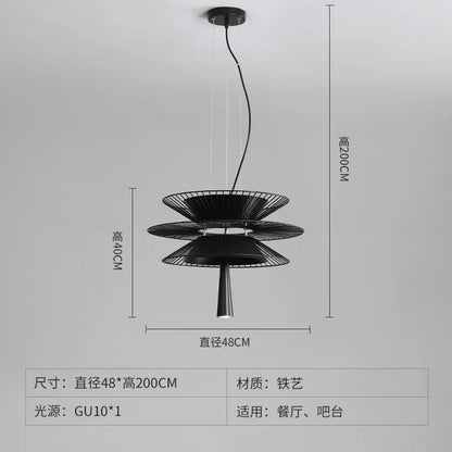 DecorBites™ Iron Art Dinning Room Pendant Light in Black/Gold - Modern Nordic LED Fixture