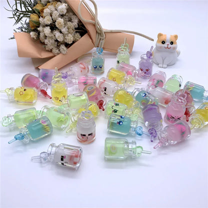 ديكوربايتس™ - زجاجة أمنيات صغيرة على شكل قلب من اللؤلؤ والصدف - إكسسوار مجوهرات يمكنك صنعه بنفسك