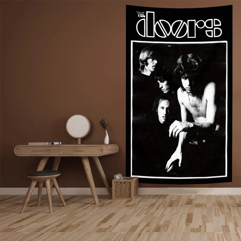 The Doors Rock Band Wall Tapestry by Decobites - Bohemian Bedroom Decor