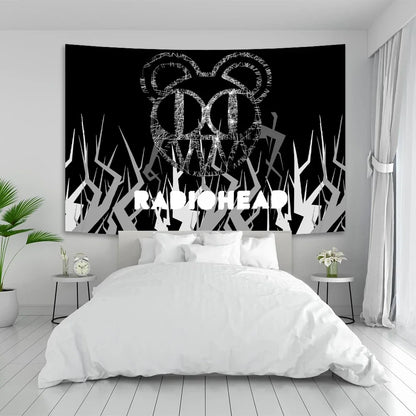 Decobites Radioheads Album Tapestry Music Art Poster Fabric Decoration, Rock Band Inspired Print