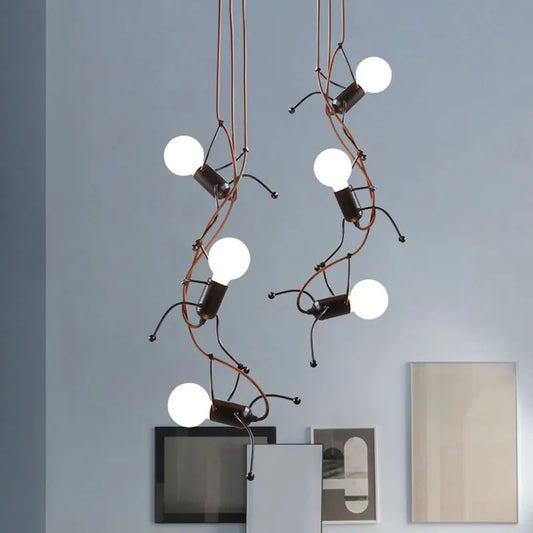 DecorBites™ Iron Man Chandelier: Modern Creative Art Climber for Aisle, Corridor, Children's Room, Bedroom