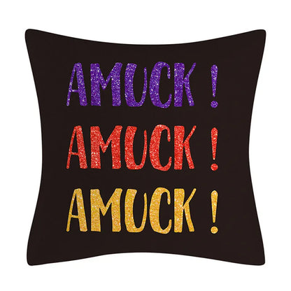 DecorBites™ Halloween Linen Cushion Cover for Living Room Decor and Sofa - Trick or Treat