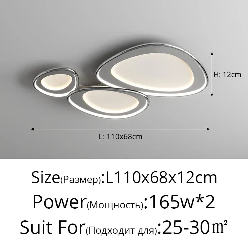 DecorBites™ LED Chandeliers White Chrome Kitchen Light Fixture Modern Home Lighting