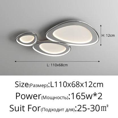 DecorBites™ LED Chandeliers White Chrome Kitchen Light Fixture Modern Home Lighting