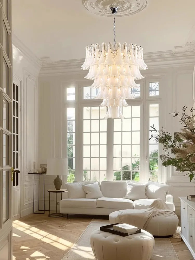 DecorBites™ French Style Glass Chandelier for Living Room Decoration