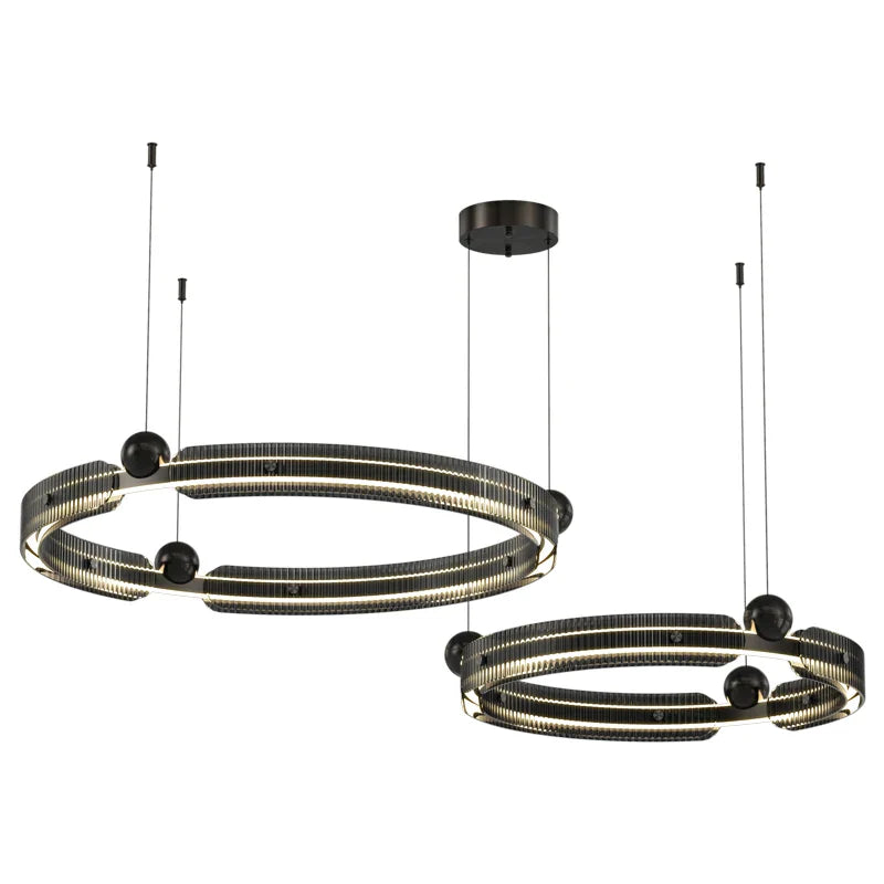 DecorBites™ Light Luxury Circle LED Living Room Chandelier