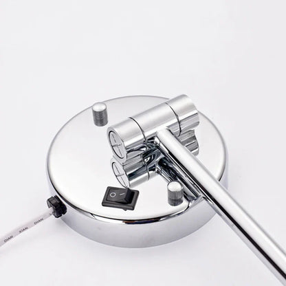 DecorBites™ LED Makeup Mirror 8" Round Wall Mounted Magnifying Bathroom Mirror