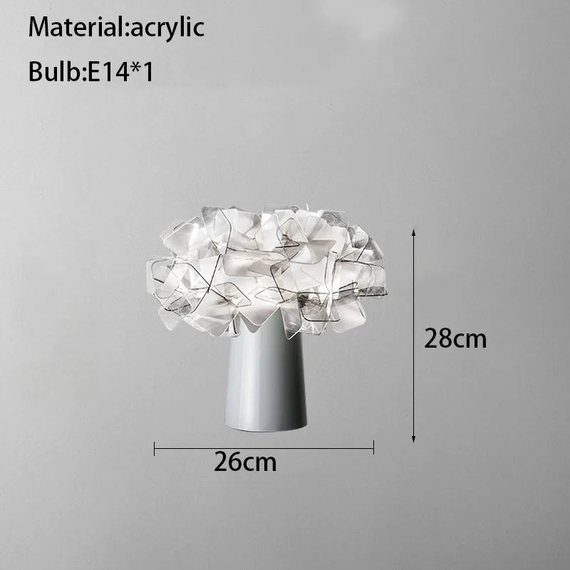 DecorBites™ Acrylic Flower LED Table Lamp for Bedroom and Living Room Lighting
