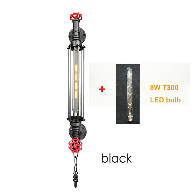 DecorBites™ Industrial Pipe LED Wall Sconce for Bedside Bedroom Aisle Cafe Restaurant