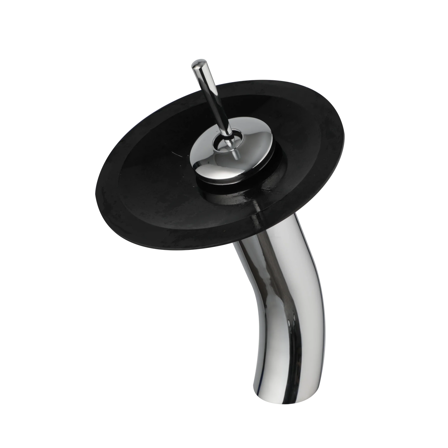 DecorBites™ Glass Rocker Handle Basin Faucet, Waterfall Mixer Taps, Chrome Finish