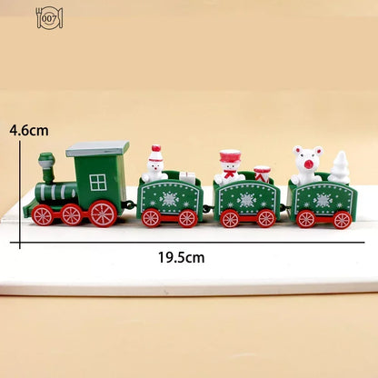 Plastic Christmas Train 2023 Christmas Decorations for Home Xmas Navidad Noel Gifts Christmas Ornament New Year 2023