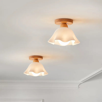 Lámpara de techo DecorBites™ LED de madera y acrílico, estilo moderno.