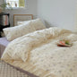 Decobites Lavender Lace Bedding Set: Single Queen Size Duvet, Sheet, Pillowcases