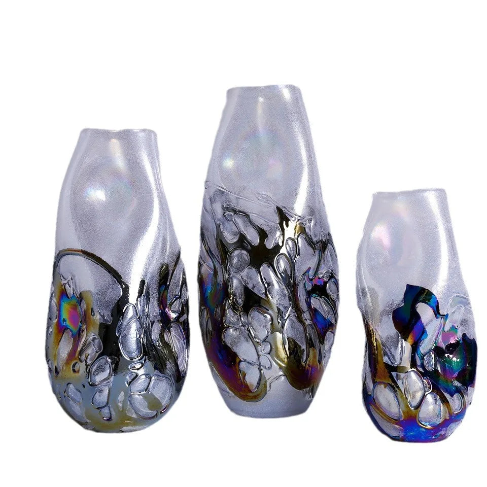 DecorBites™ Gradient Glass Vase for Home Decor and Floral Arrangements