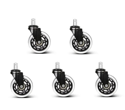 DecorBites™ Rueda giratoria de 3 pulgadas para silla de oficina, resistente y suave, con rodillos de seguridad.