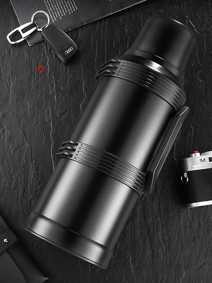 Hervidor térmico DecorBites™ de 2000 ml con revestimiento de vidrio y asa plegable