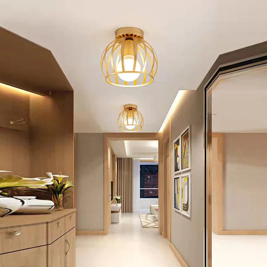 DecorBites™ Iron Cage Retro Ceiling Lamp for Home Lighting