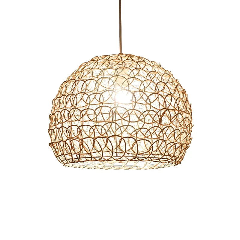 DecorBites™ Hand Woven Rattan Pendant Lights Chandelier Bamboo Modern Living Room Decor