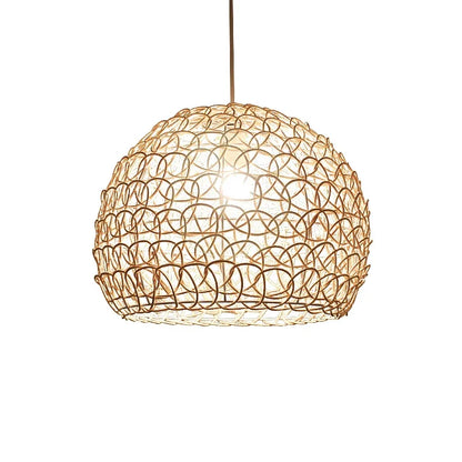 DecorBites™ Hand Woven Rattan Pendant Lights Chandelier Bamboo Modern Living Room Decor