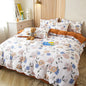 Decobites Flower Printed Washed Cotton Duvet Cover, Single/Queen/King Sizes