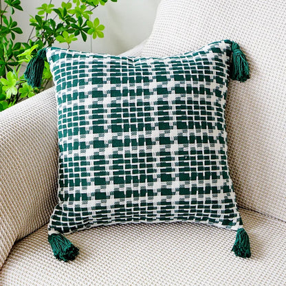 DecorBites™ Green Tulip Embroidery Pillowcase 45X45CM - Sofa Bed Office Car Chair Cover