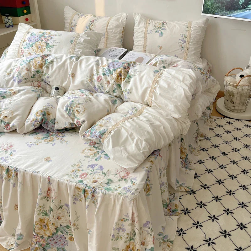 Floral Cotton Bedding Set 100 Percent Cotton 2X2.2m