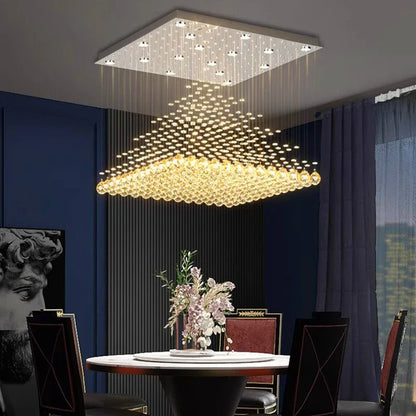 Lámpara de araña de cristal DecorBites™ | Lámpara colgante para comedor | Lámpara de techo para interiores