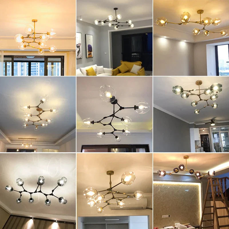 DecorBites™ Glass Pendant Lights: Nordic Modern Design for Bar, Dining, Living Room