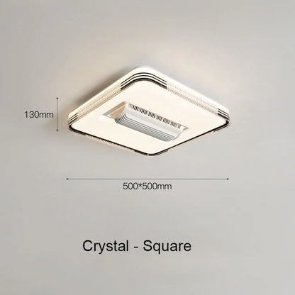 Lámpara de techo sin aspas DecorBites™ con ventilador y luz LED, silencioso