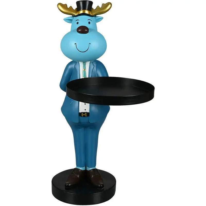 DecorBites™ Deer Landing Tray Ornament: Elegant Home Decor for Living Room, Entrance, or Housewarming Gift