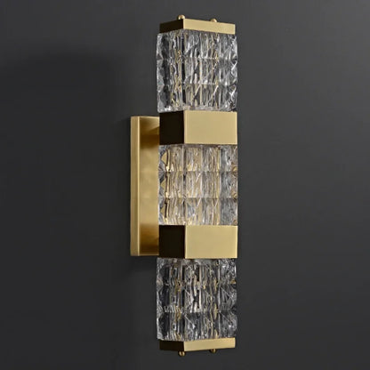DecorBites™ Crystal Rectangle Wall Lamp: Luxury Modern LED Lighting for Living Room, Bedroom, Staircase, TV Decor