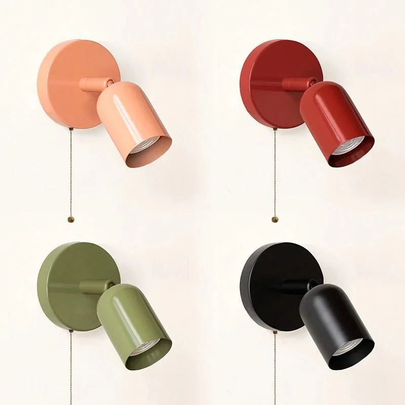 DecorBites™ LED Wall Sconce Pull Chain Switch Cream Style Stair Light Fixture