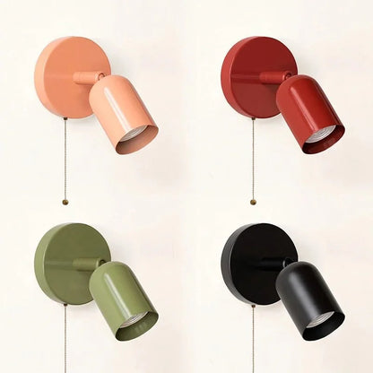 DecorBites™ LED Wall Sconce Pull Chain Switch Cream Style Stair Light Fixture