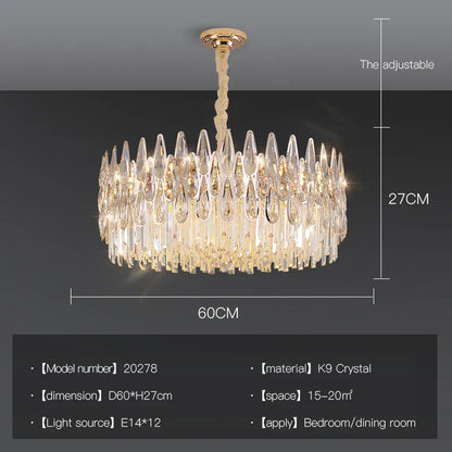 DecorBites™ Crystal Chandelier Duplex Spiral Staircase Post-modern Luxury Light