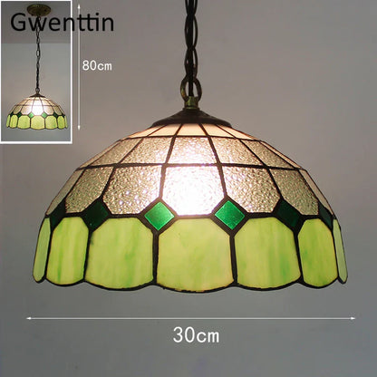 DecorBites™ Diamond Square Stained Glass Pendant Light for Home Decor and Lighting