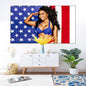 Nicki Minaj Music Singer Tapestry by Decobites - USA Flag Wall Hanging Hippie Aesthetic Tapestries