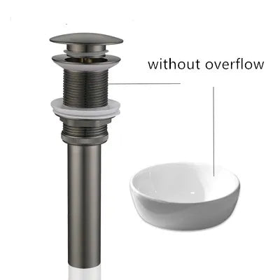 DecorBites™ Brushed Gold Pop-Up Drain Stopper for Bathroom Sink Vessel Vanity