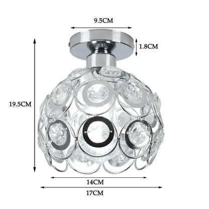 DecorBites™ Glass Crystal LED Ceiling Chandelier for Home Decor