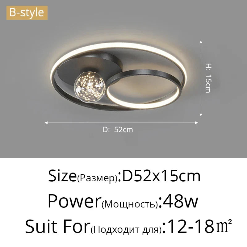 Lámpara de techo DecorBites™ Gypsophila: Lámpara de techo moderna para sala de estar, dormitorio, hogar.